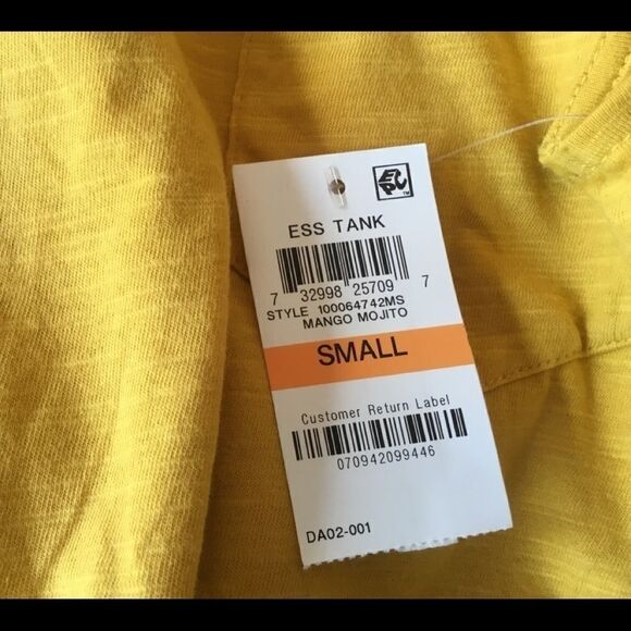 NWT. Style & Co. Yellow Sleeveless Pocket Tee  S - Picture 9 of 9